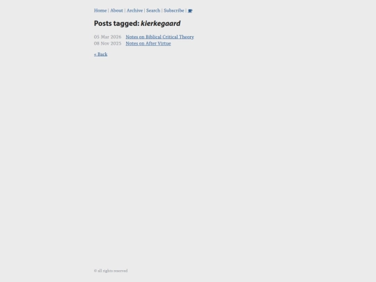 tag/kierkegaard screenshot
