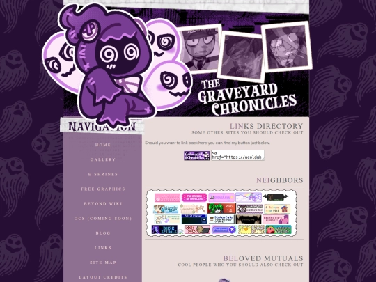 Link page/Links screenshot