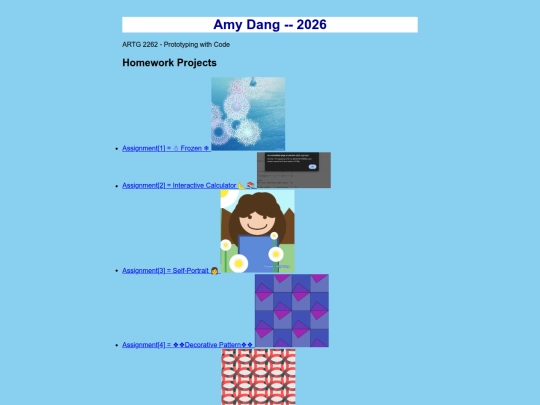 Website project screenshot