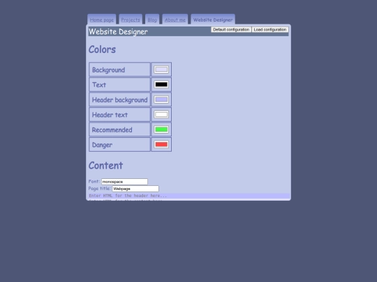 website-designer screenshot