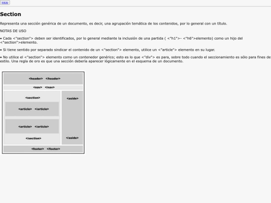 section screenshot