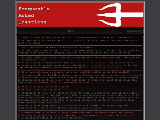 faq screenshot