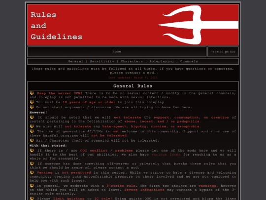 rules screenshot
