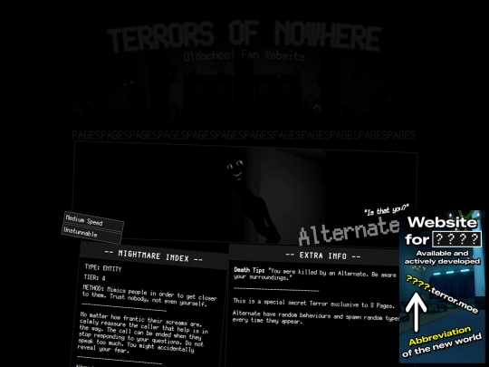 terrors/alternates screenshot