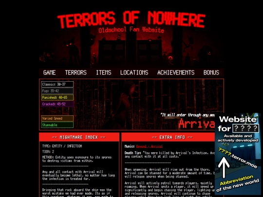 terrors/arrival screenshot