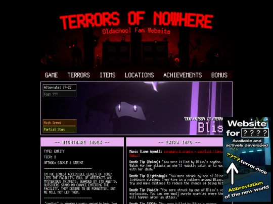 terrors/bliss screenshot