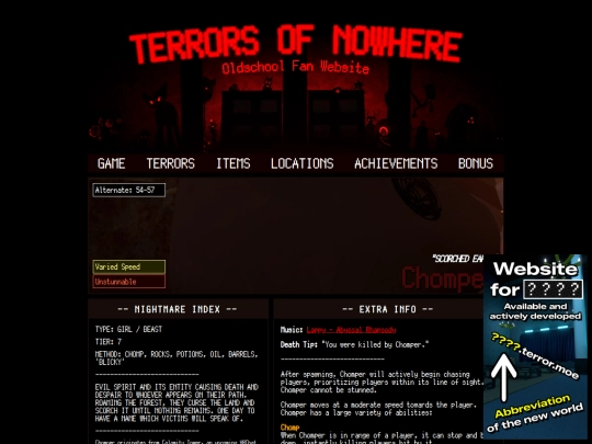 terrors/chomper screenshot