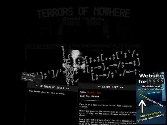 terrors/face screenshot