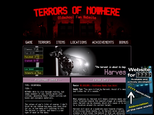 terrors/harvest screenshot