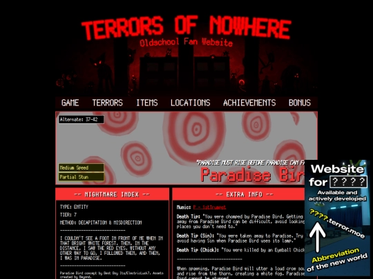 terrors/paradise_bird screenshot