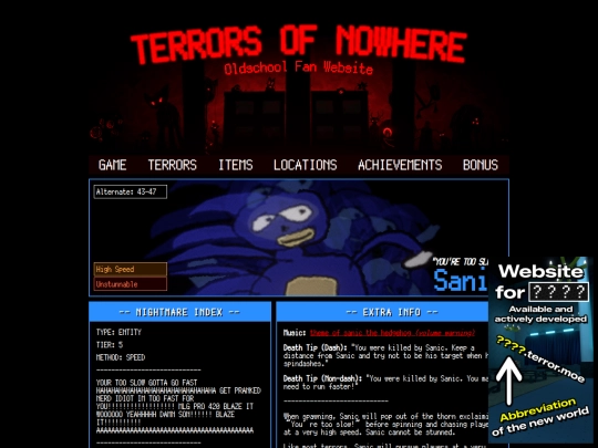 terrors/sanic screenshot