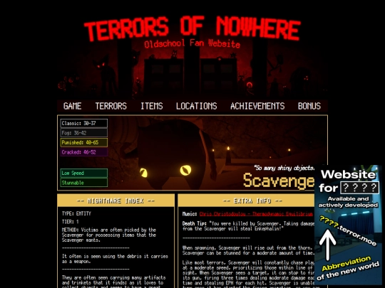terrors/scavenger screenshot