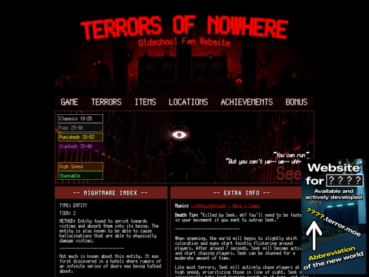 terrors/seek screenshot