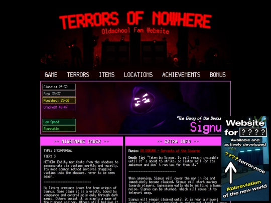 terrors/signus screenshot