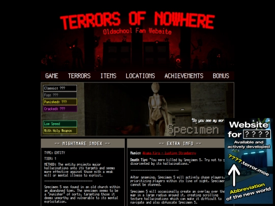 terrors/specimen_5 screenshot
