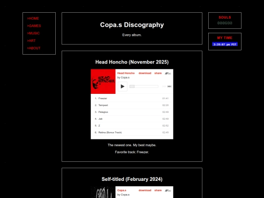 discography screenshot