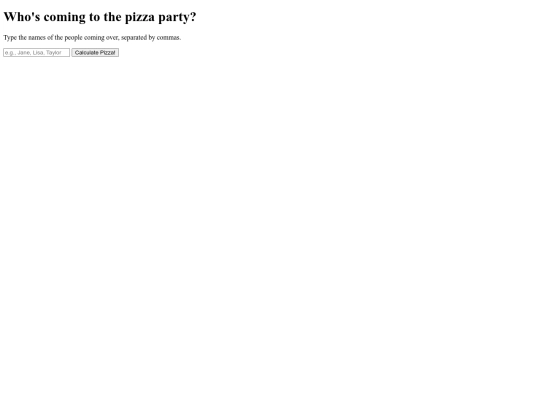 JSCourse/JavaScript Course/DinnerPlans screenshot