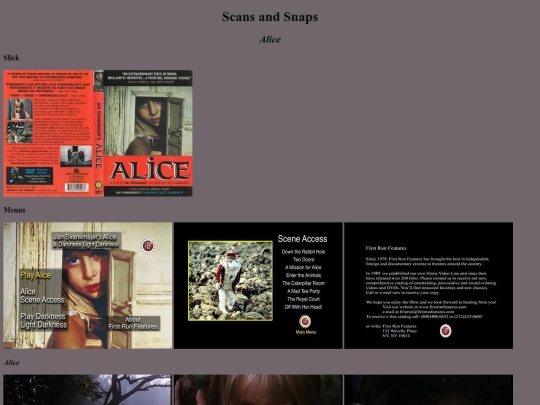DVDs-Alice screenshot