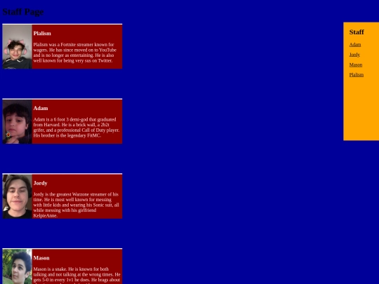 staffpage screenshot