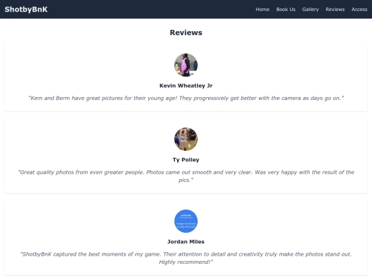 reviews screenshot