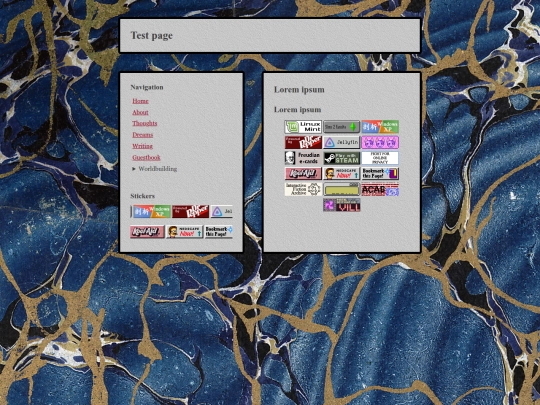 Test page screenshot