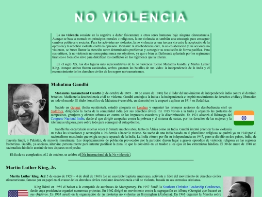 newsite/noviolencia screenshot
