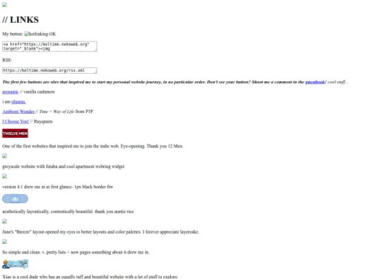 links screenshot