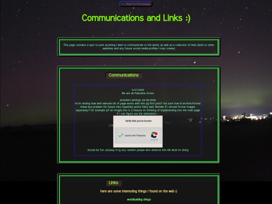 comms_links screenshot