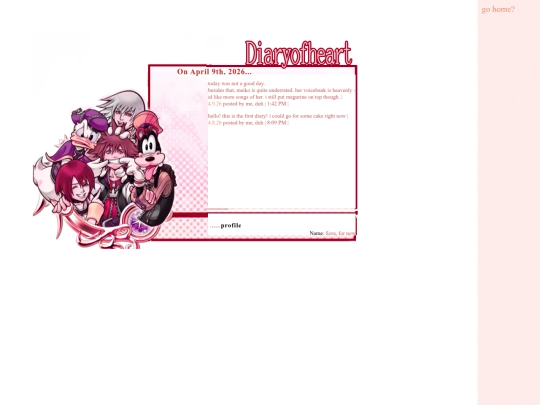 diary screenshot