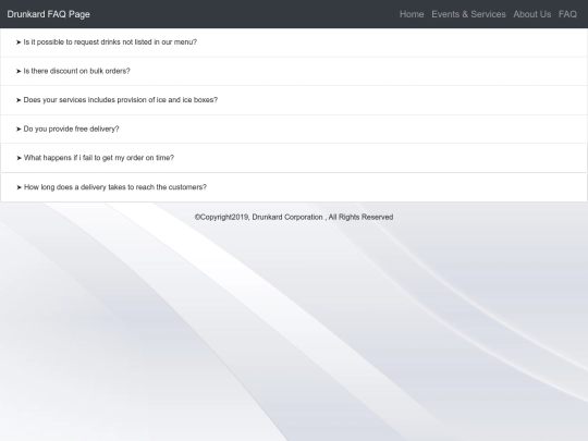 faq screenshot
