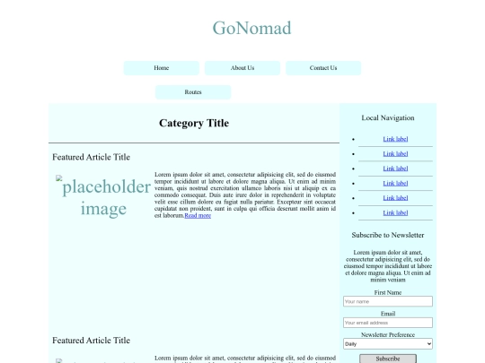 GoNomadAboutusPage screenshot
