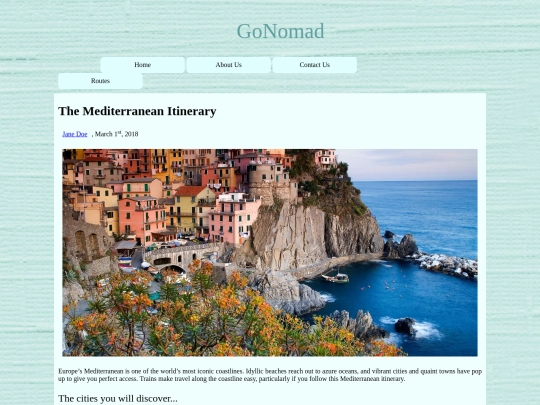 GoNomadArticlepage screenshot