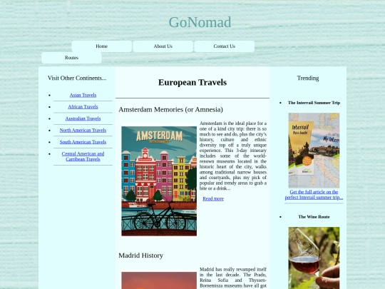 GoNomadEuropePage2 screenshot