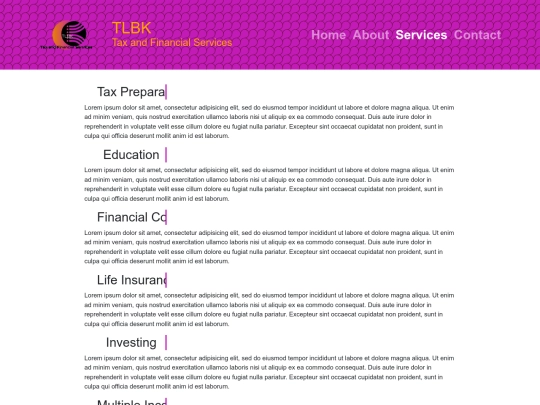 services screenshot