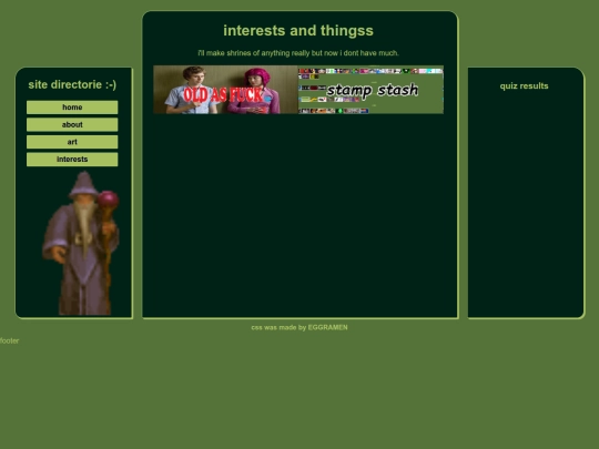 interests screenshot