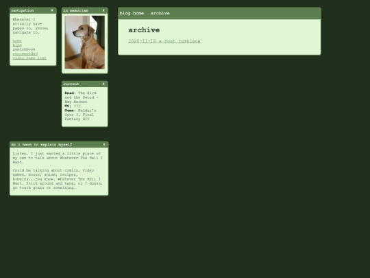 blog/archive screenshot