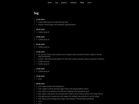 log screenshot