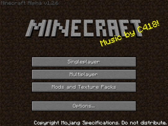minecraft/a1.2.6 screenshot