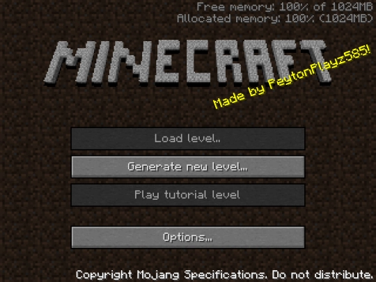 minecraft/indev screenshot