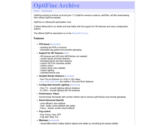 optifine/home screenshot