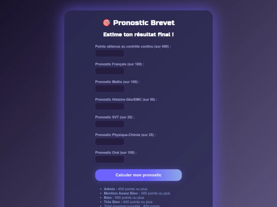 brevet_pronostic screenshot