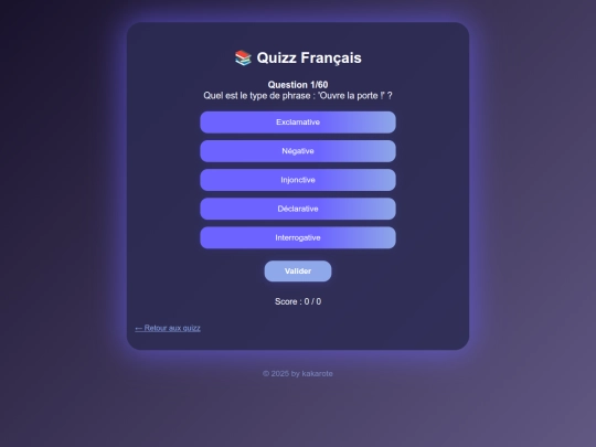 quizz-francais screenshot