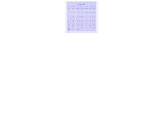 calender screenshot