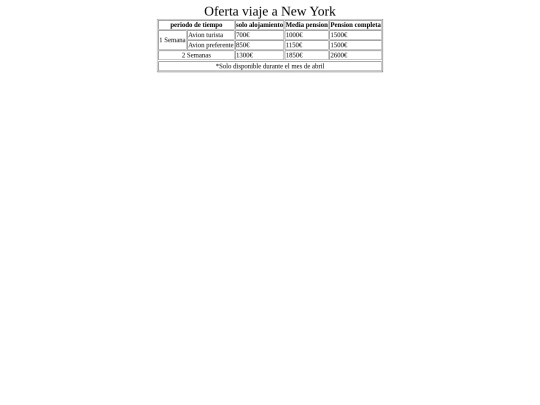 ViajeaNewYorkTabla screenshot