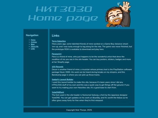 links screenshot