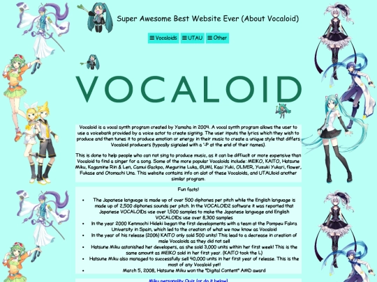 VOCALOID/home screenshot