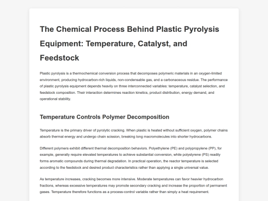 Chemical-Process-Behind-Plastic-Pyrolysis-Equipment-Temperature-Catalyst-Feedstock screenshot