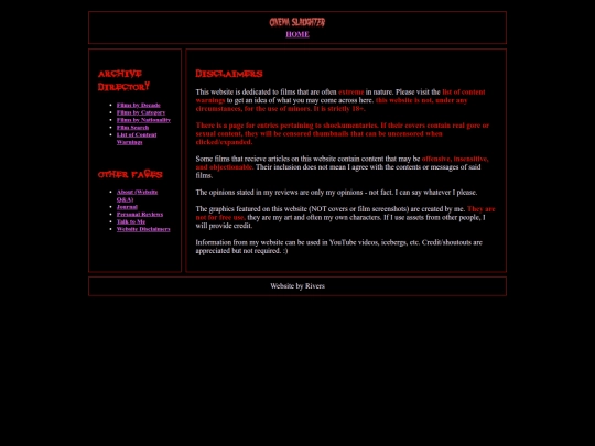 disclaimers screenshot