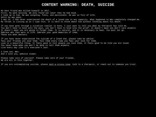 grief screenshot