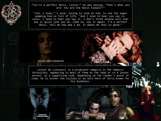 shrine pages/lestat screenshot